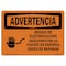 Signmission OSHA Warning Sign, 7" Height, 10" Width, Risk Of Electrical Shock Disconnect Spanish, Landscape OS-WS-D-710-L-12823 - alternate 1
